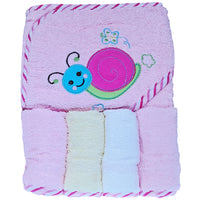 Toalla De Algodón Eberry Con Paños Babitas Caracol