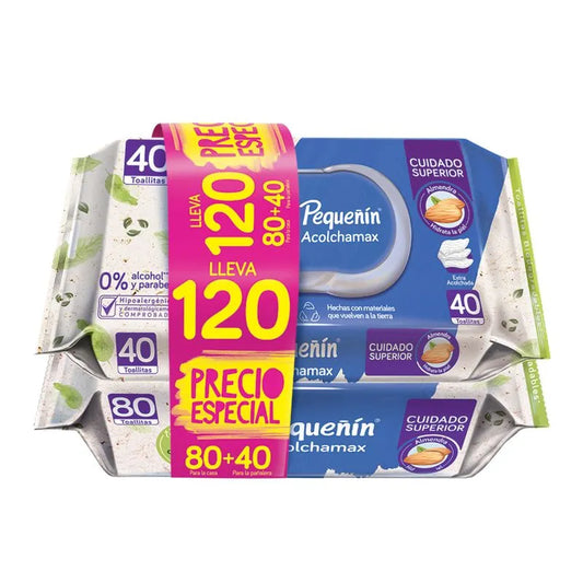 Toallas húmedas Pequeñín Acolchamax 120 Unds