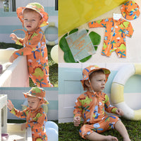 Traje de Baño Dinosaurios 2 Piezas Niño Naranja