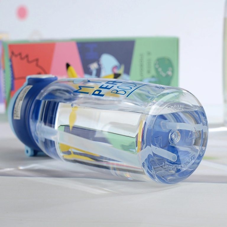 Vaso Entrenador Pitillo Con Forro Deluxe Azul