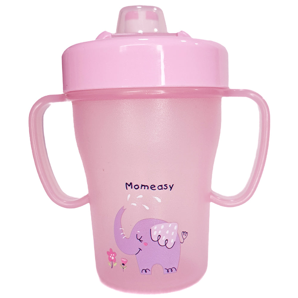 Vaso Entrenador Pitillo Agarraderas Rosa