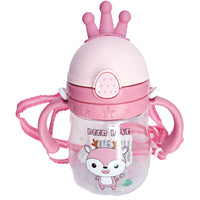 Vaso Entrenador Pitillo Agarraderas Deer Love Rosa