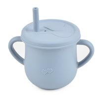 Vaso Siliconado Pitillo Con Agarraderas Gris