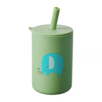 Vaso Siliconado Pitillo Libre De BPA 150ml Verde