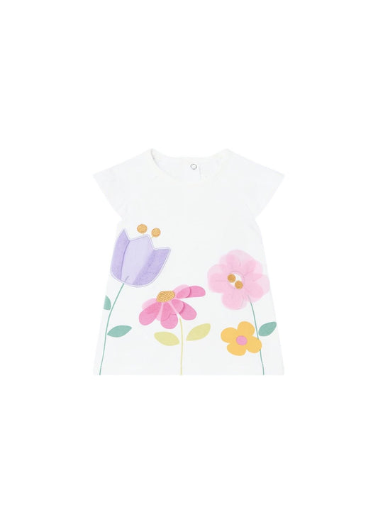 Vestido Blanco de Flores Mayoral 1811