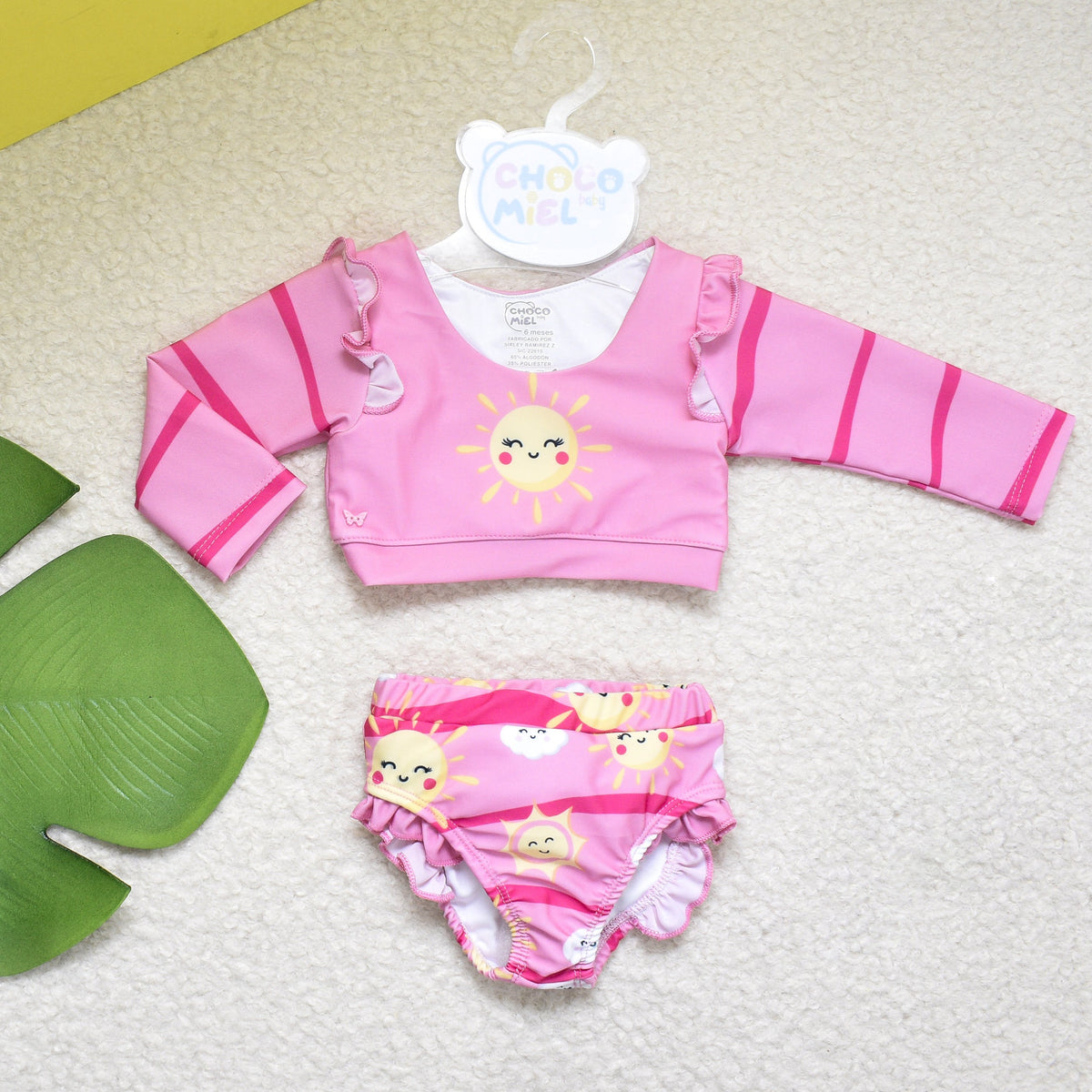 Vestido de Baño Solecito 2 Piezas Niña Rosado