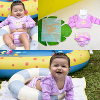 Vestido de Baño Solecito 2 Piezas Niña Púrpura
