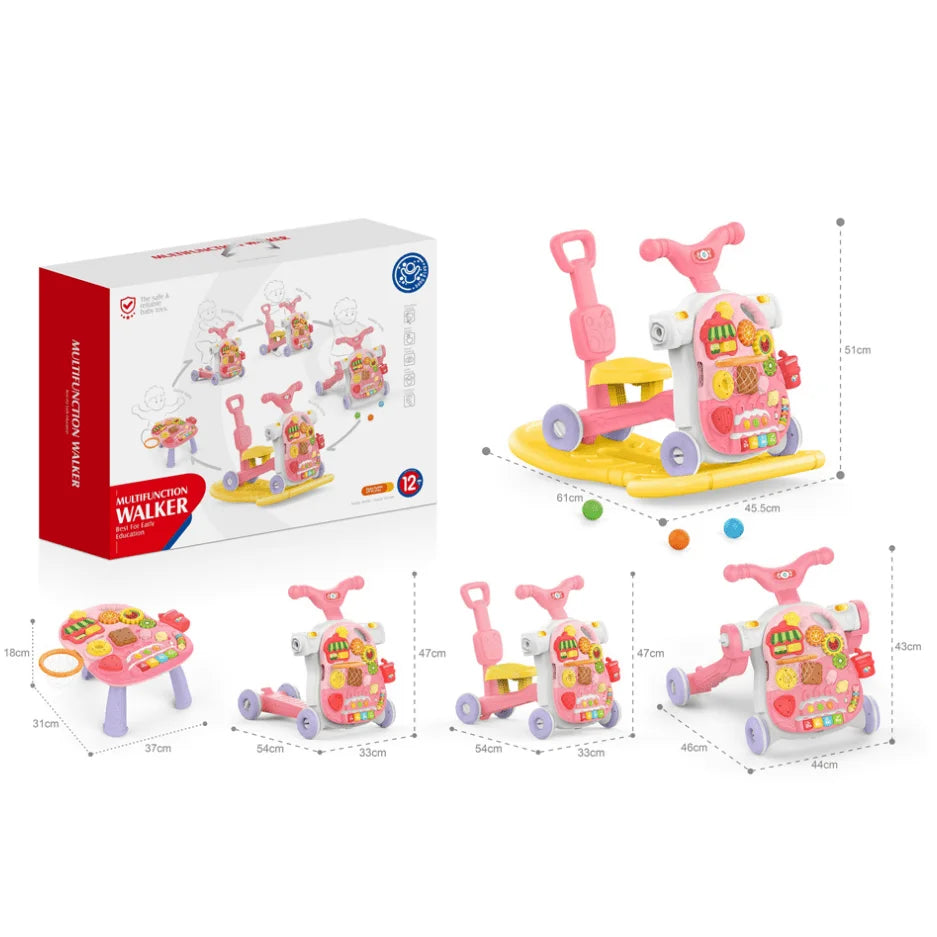 Andadera 5 en 1 Multi Función Musical Con Juegos Verde Menta