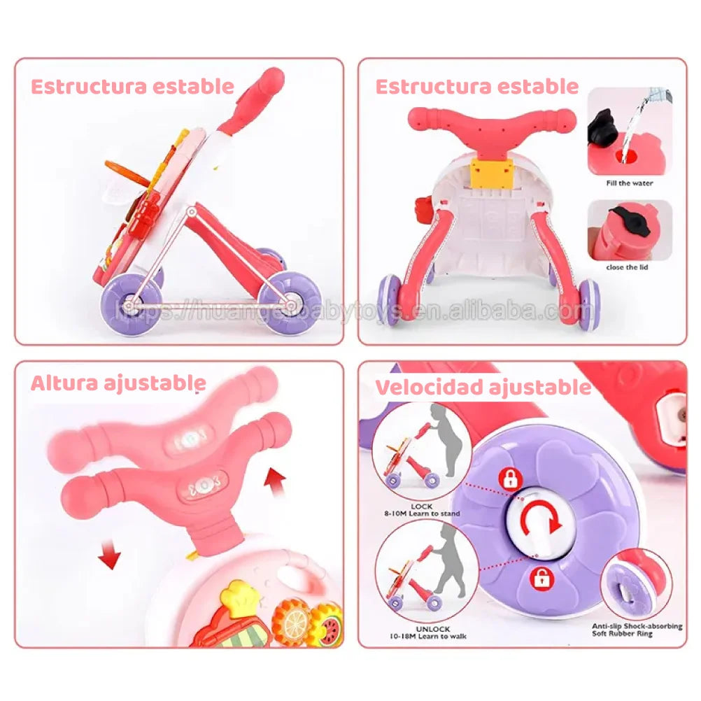 Andadera 5 en 1 Multi Función Musical Con Juegos Verde Menta