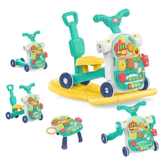 Andadera 5 en 1 Multi Función Musical Con Juegos Verde Menta