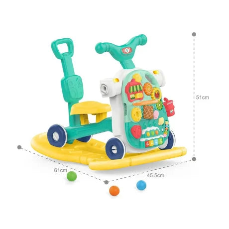 Andadera 5 en 1 Multi Función Musical Con Juegos Verde Menta