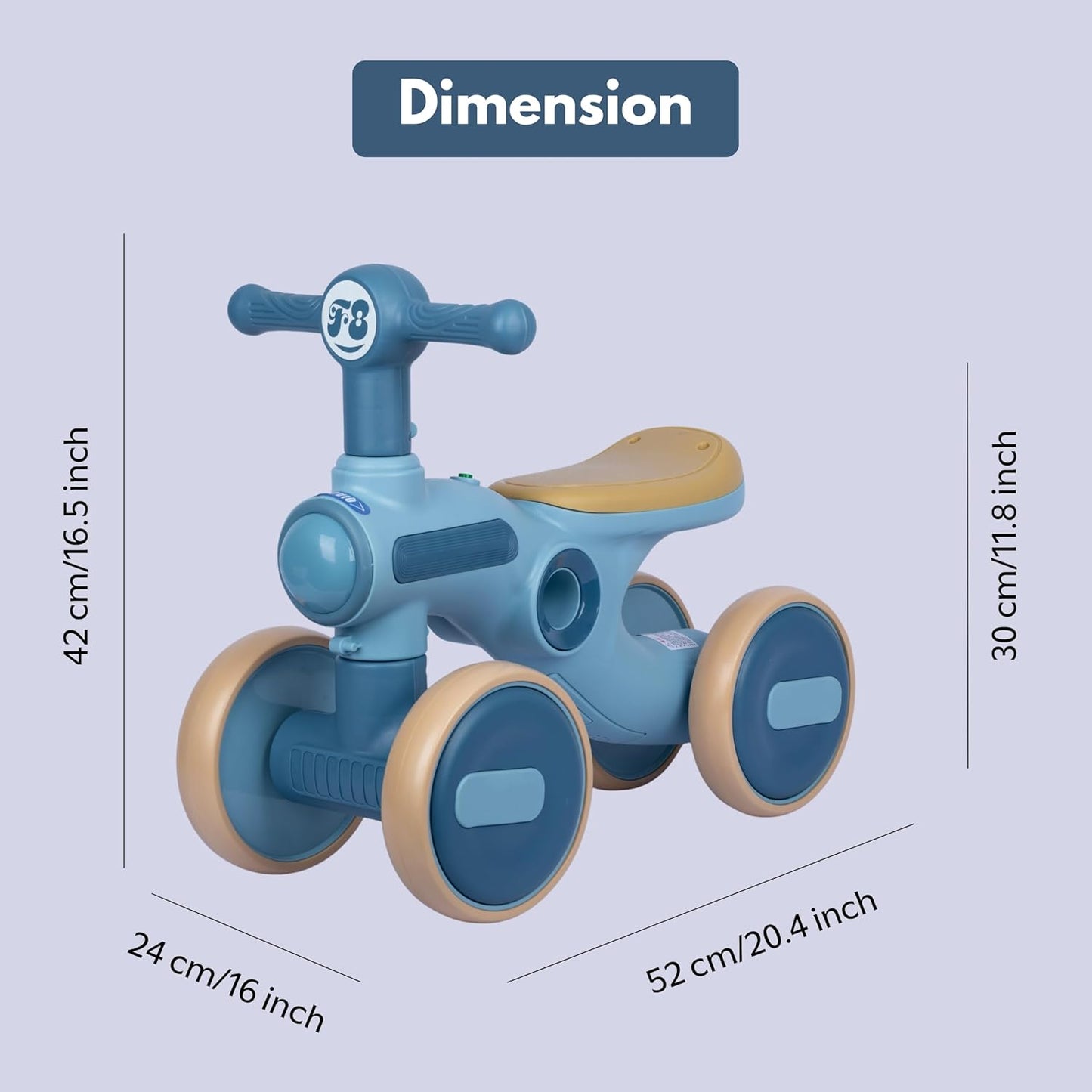 Triciclo Con Luces Y Sonido Tipo Moto Azul