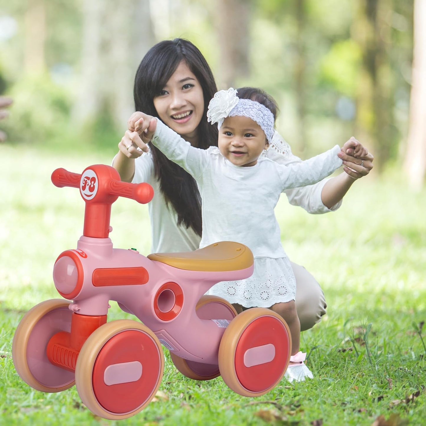 Triciclo Con Luces Y Sonido Tipo Moto Rosa