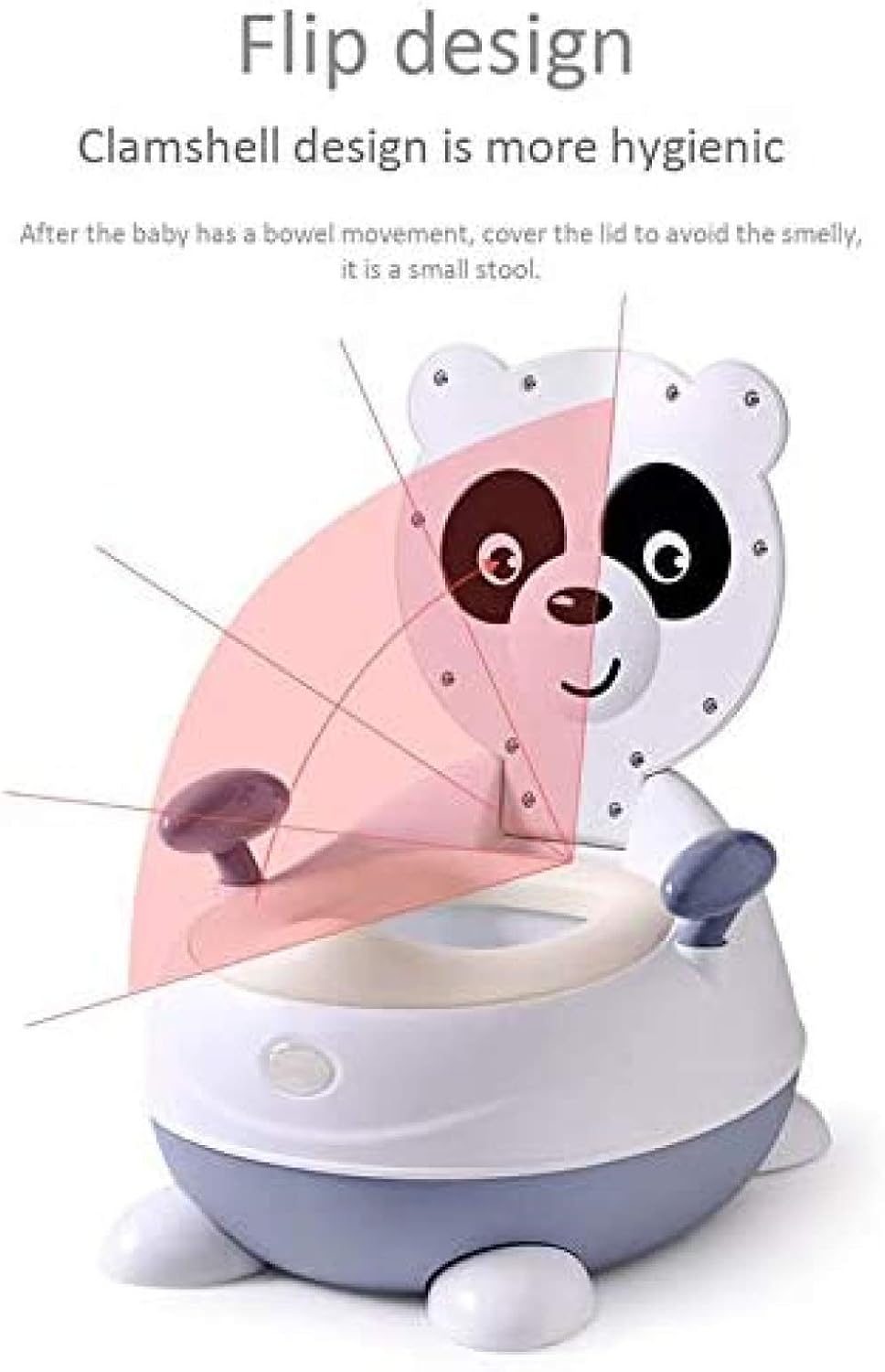 Bacinilla Infantil Con Manijas De Agarre Oso Panda