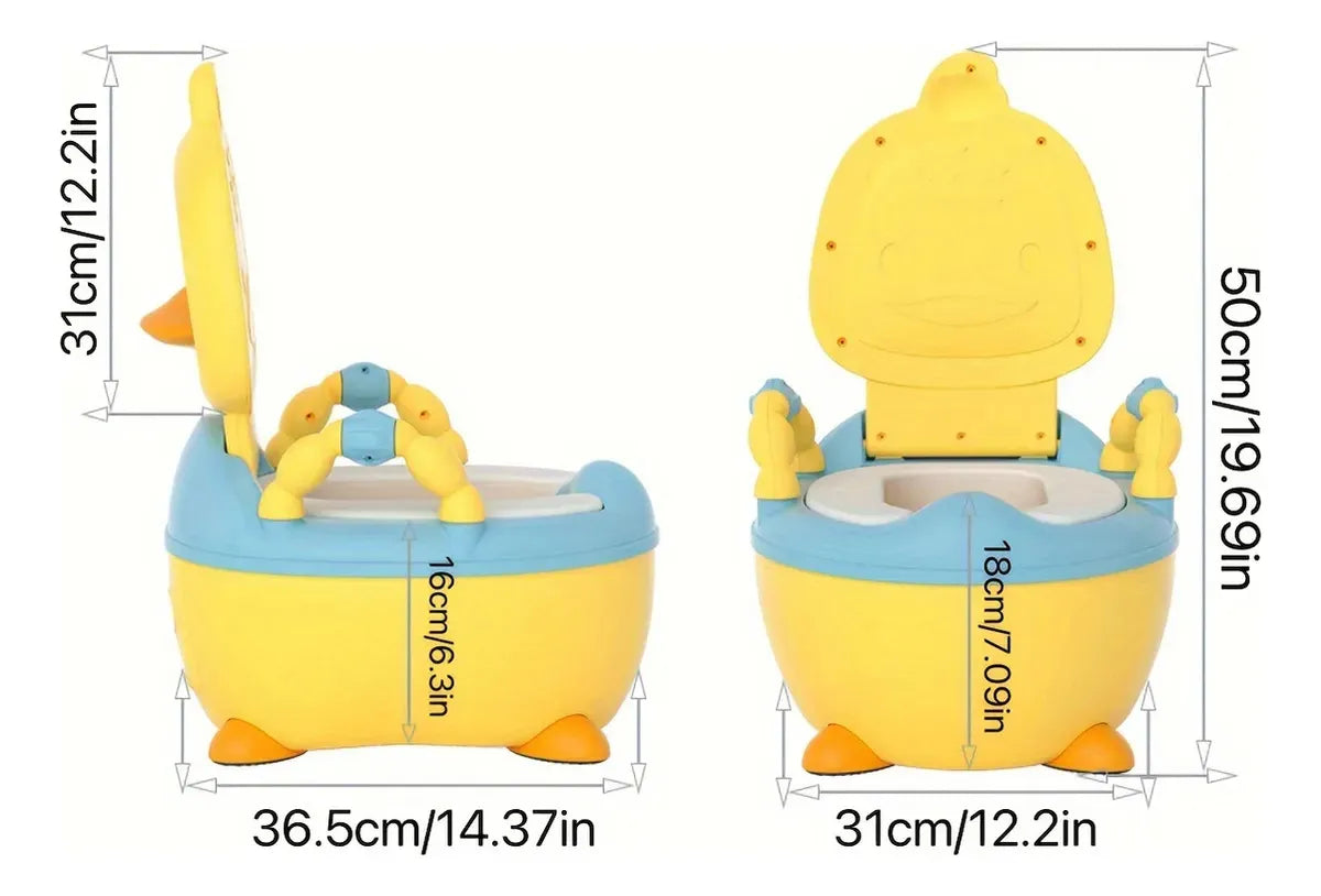 Bacinilla Infantil Con Manijas De Agarre Pato
