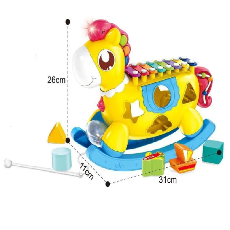 Caballo Xilófono Musical Juguete de Estimulación Temprana
