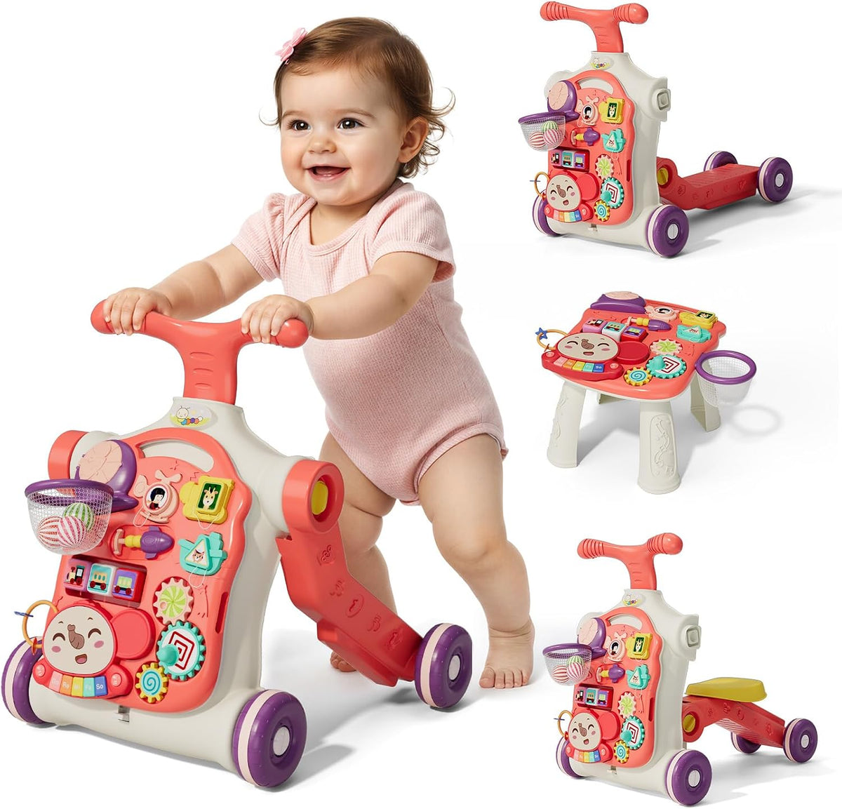 Caminador Andadera 5 en 1 Multi Función Musical Con Juegos Elefante