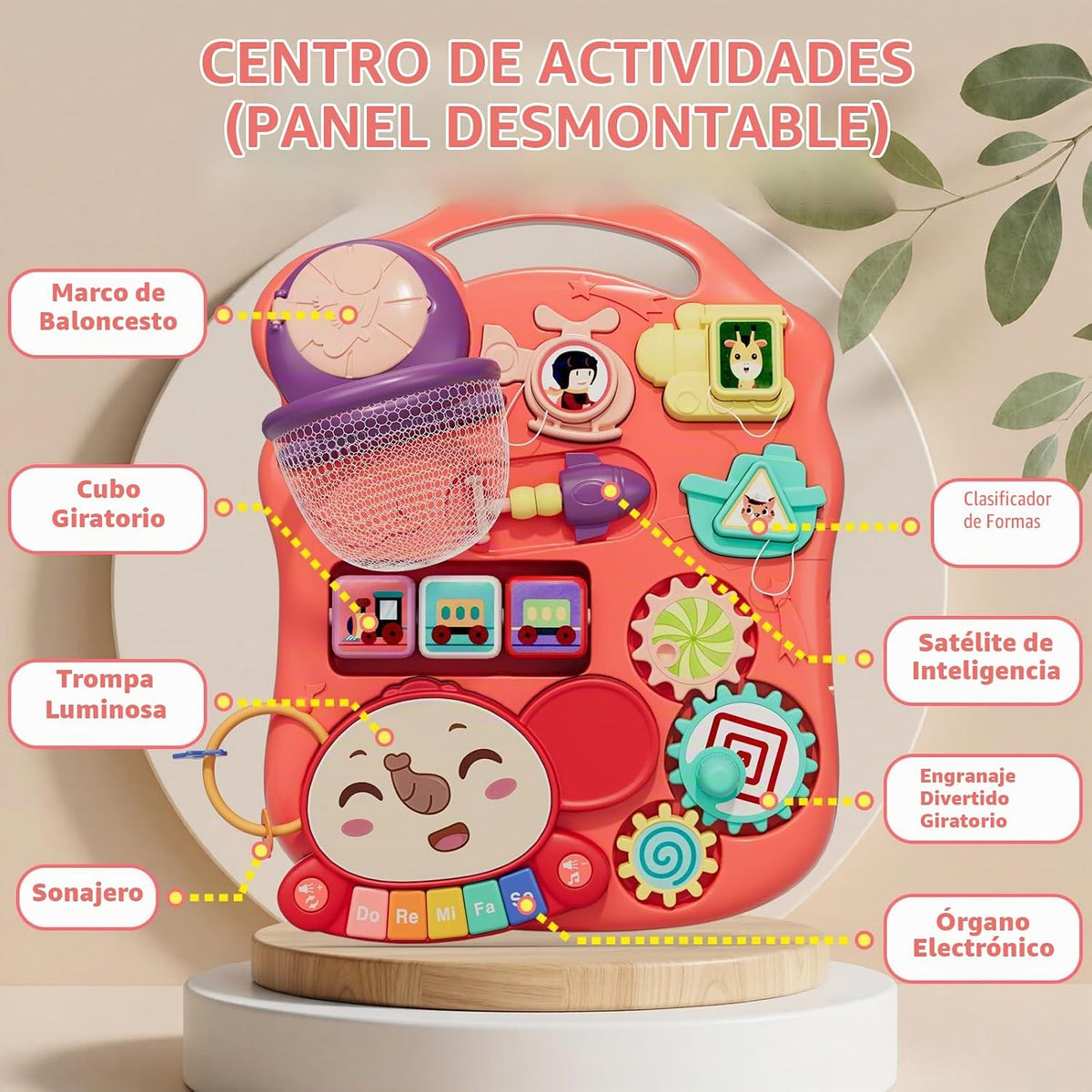 Caminador Andadera 5 en 1 Multi Función Musical Con Juegos Elefante