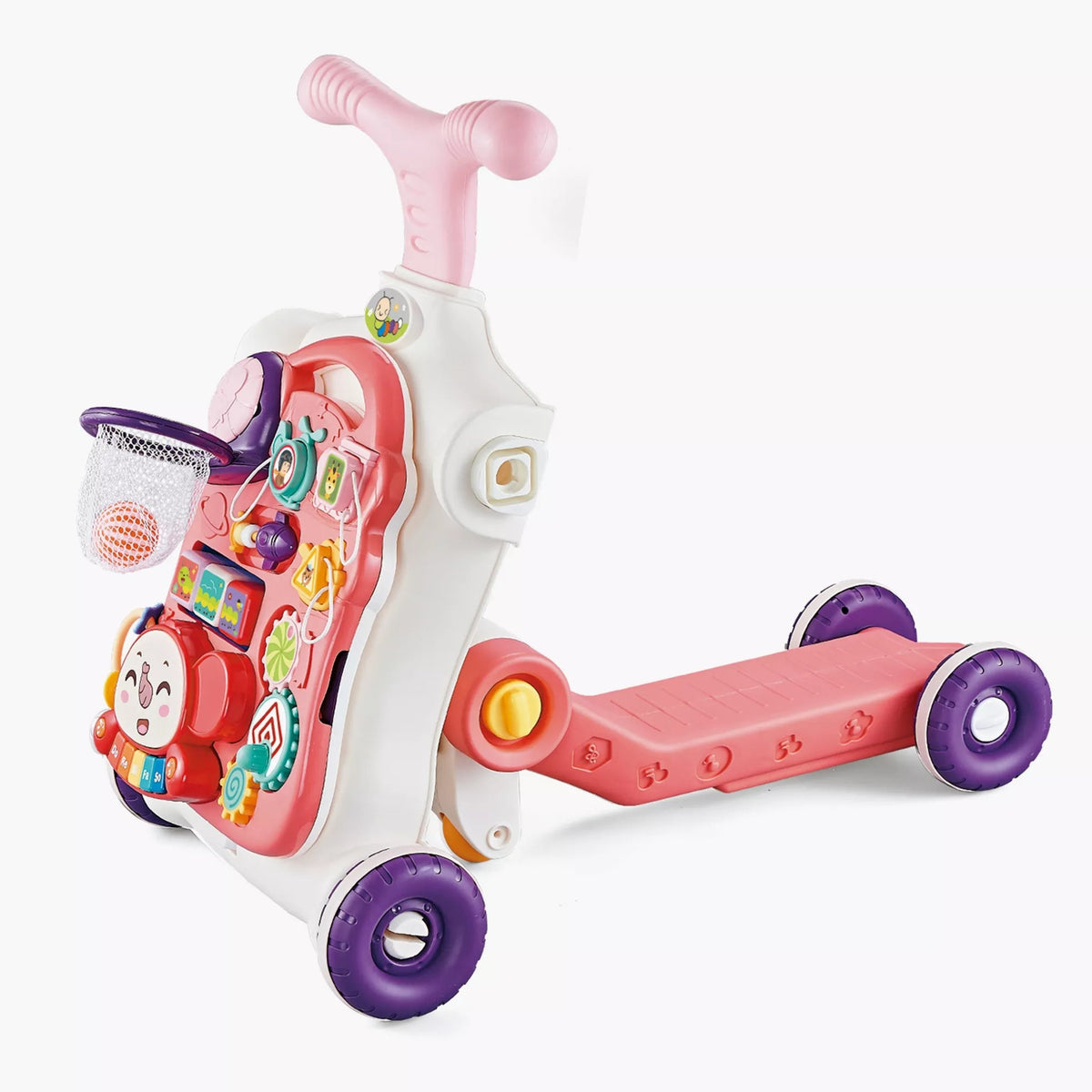 Caminador Andadera 5 en 1 Multi Función Musical Con Juegos Rosado
