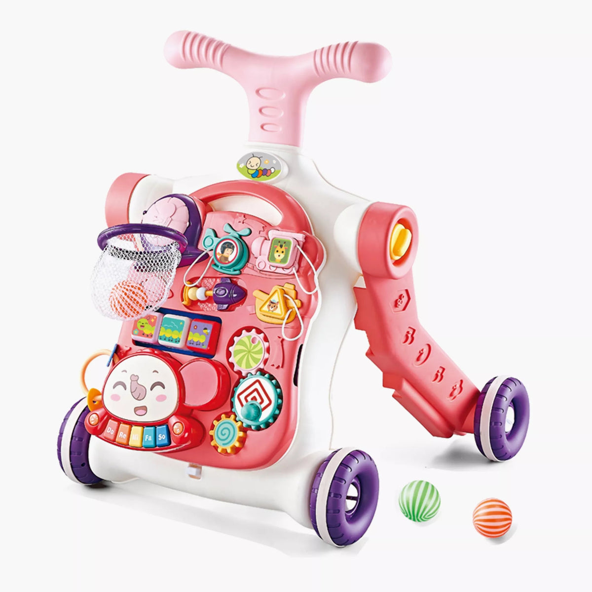 Caminador Andadera 5 en 1 Multi Función Musical Con Juegos Rosado