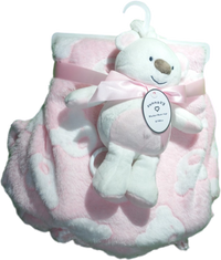 Cobija Con Apego Osita Rosada