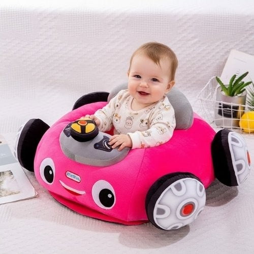 Cojín Sillón Estabilizador Puff Carrito Rosa