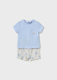Conjunto Pantalón Corto Estampado Y Camiseta Mayoral