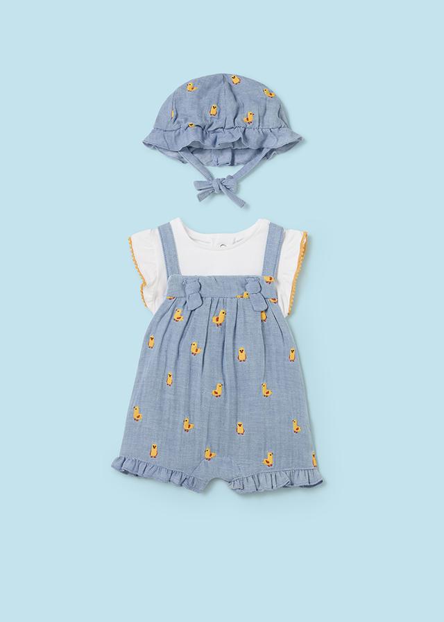 conjunto Pollitos 3 Piezas Con Gorrito Mayoral 1609 Niña