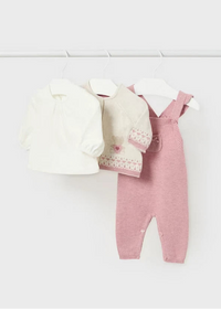 Conjunto Tejido 3 Piezas Overol Recién Nacida Mayoral 2665