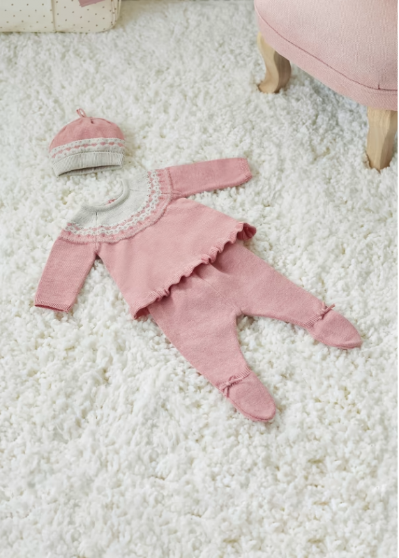 Conjunto Tejido 3 Piezas Recién Nacida Mayoral 2504 Niña