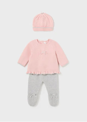 Conjunto Tejido 3 Piezas Recién Nacida Mayoral 2504