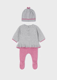 Conjunto Tejido 3 Piezas Recién Nacida Mayoral 2505 Niña
