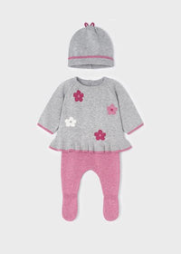 Conjunto Tejido 3 Piezas Recién Nacida Mayoral 2505 Niña