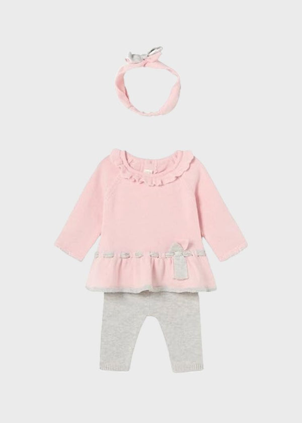 Conjunto Tejido 3 Piezas Recién Nacida Mayoral 2743 Niña