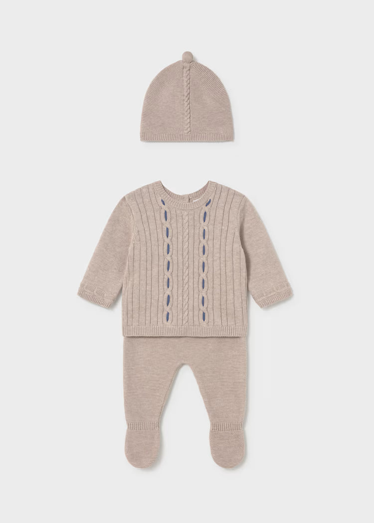 Conjunto Tejido 3 Piezas Recién Nacido Mayoral 2503 Niño
