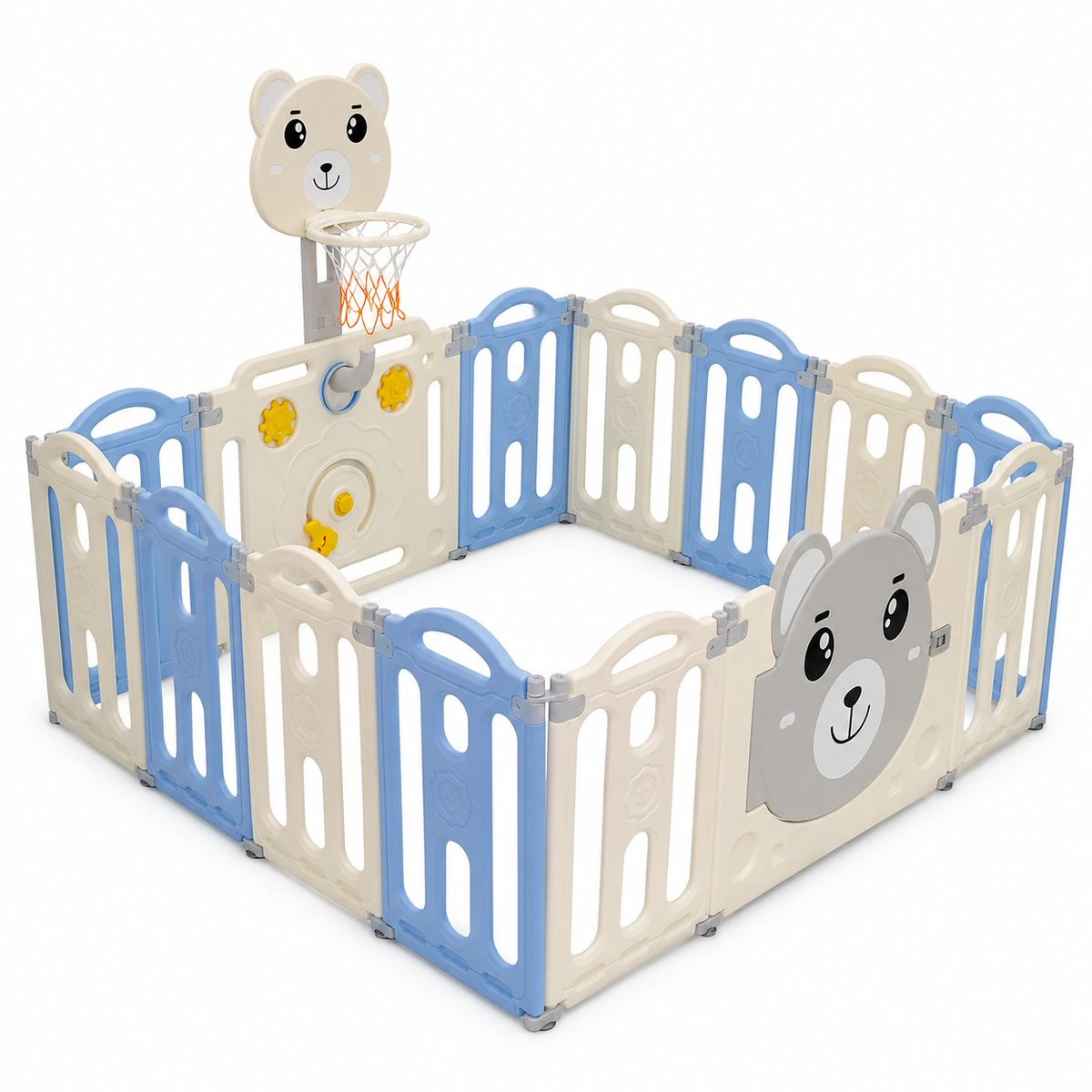 Corral para Bebé Plegable de 12 Paneles con Pelota