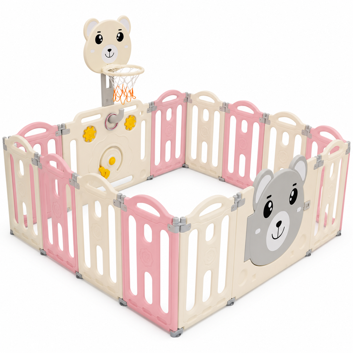 Corral para Bebé Plegable de 12 Paneles con Pelota