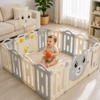 Corral para Bebé Plegable de 12 Paneles con Pelota
