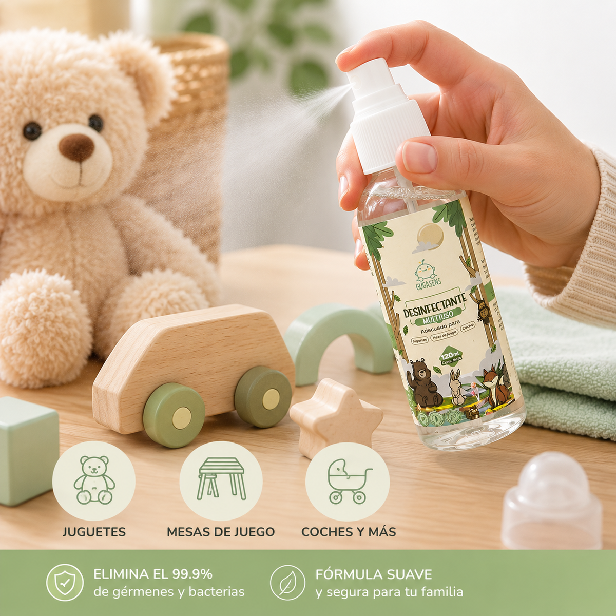 Desinfectante Spray Multiuso 120ml Gugasens