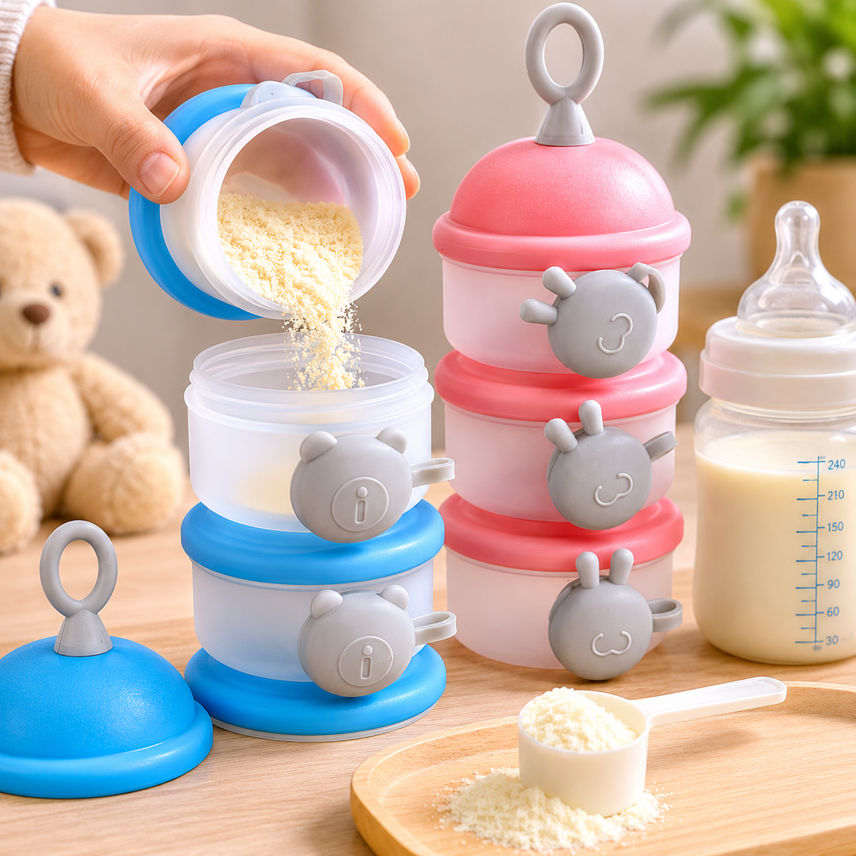 Dosificador Contendedor Porta Leche Multiusos Portable
