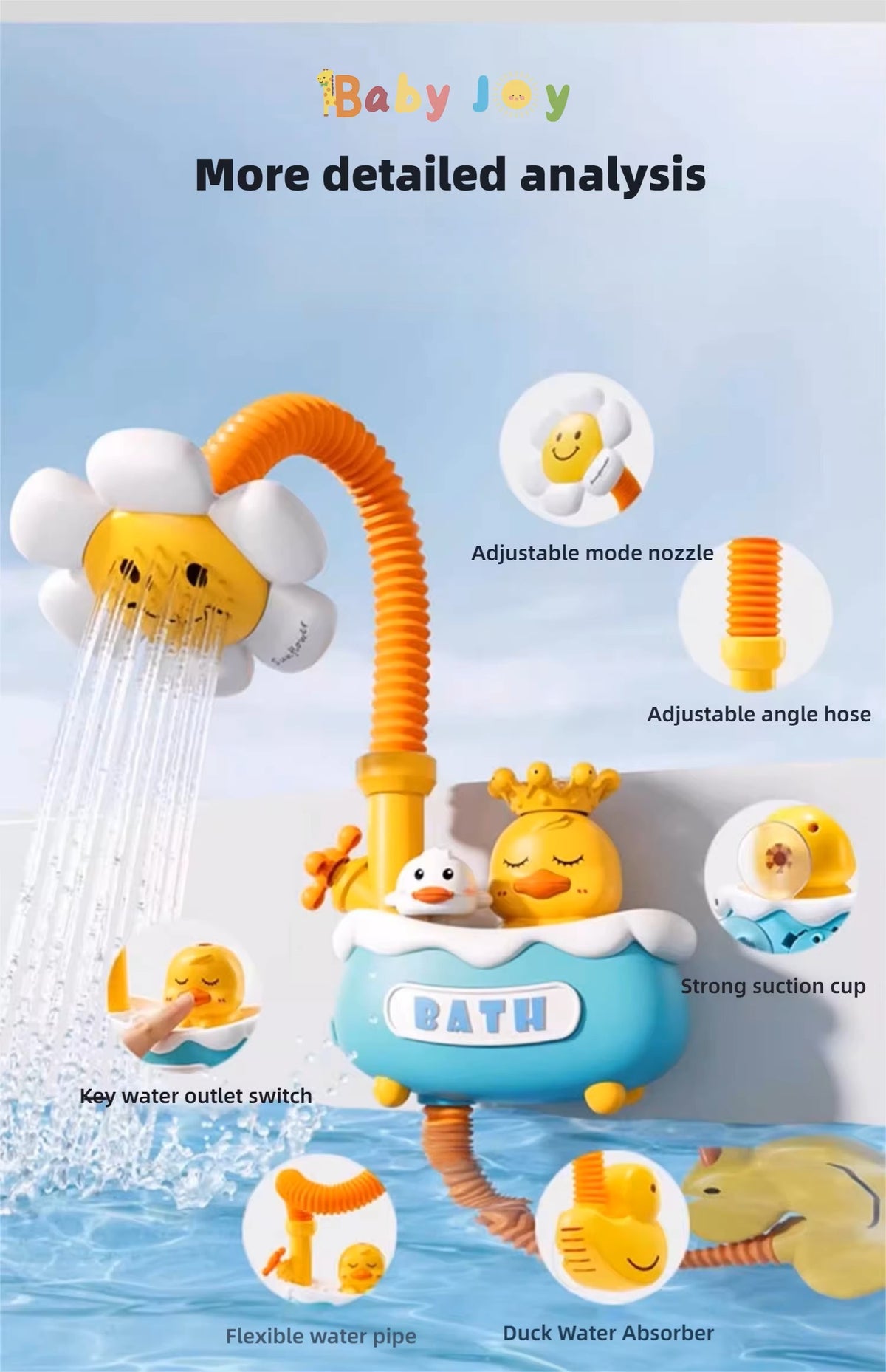 Ducha Eléctrica Regadera Juguete Para Baño Flor
