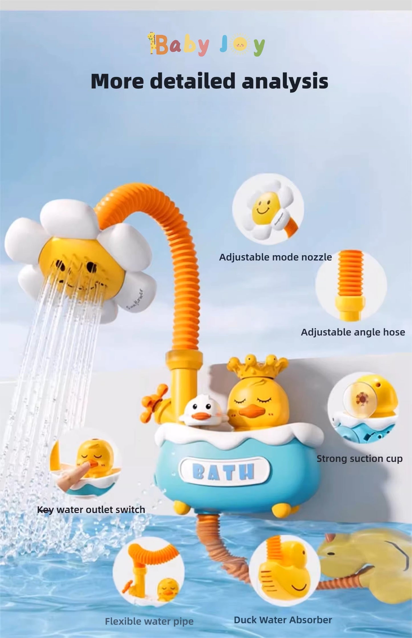 Ducha Eléctrica Regadera Juguete Para Baño Flor