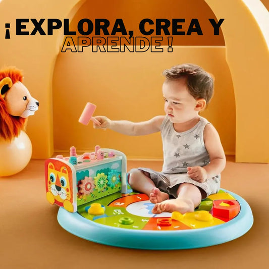 Juego Didáctico León Vence Al Ratón De Madera