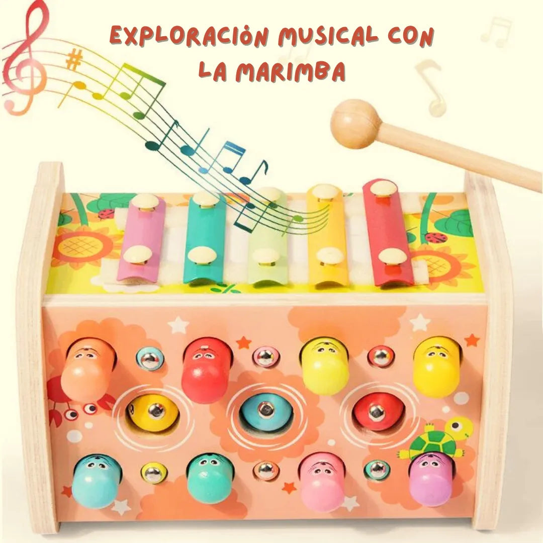 Juego Didáctico León Vence Al Ratón De Madera