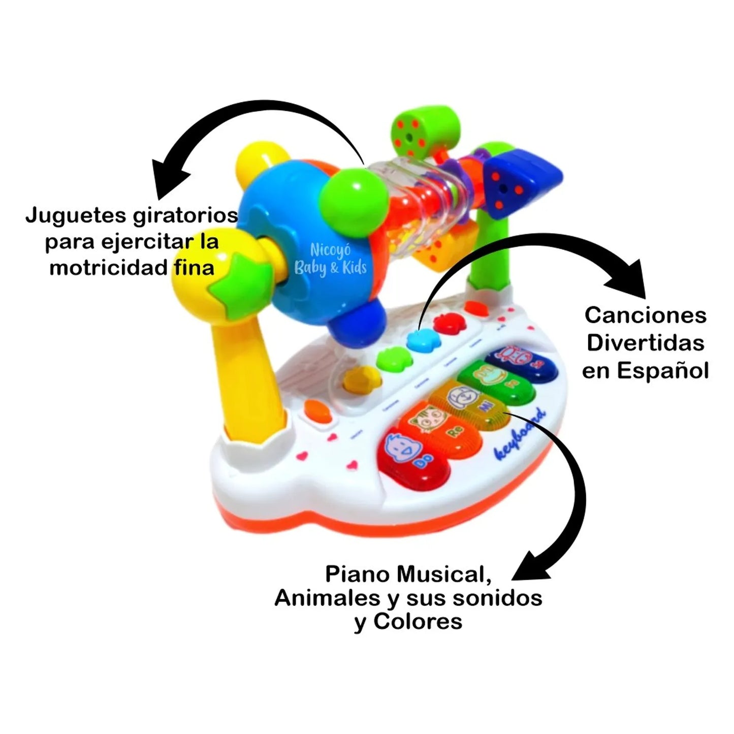 Juguete Piano Musical Luces y Canciones