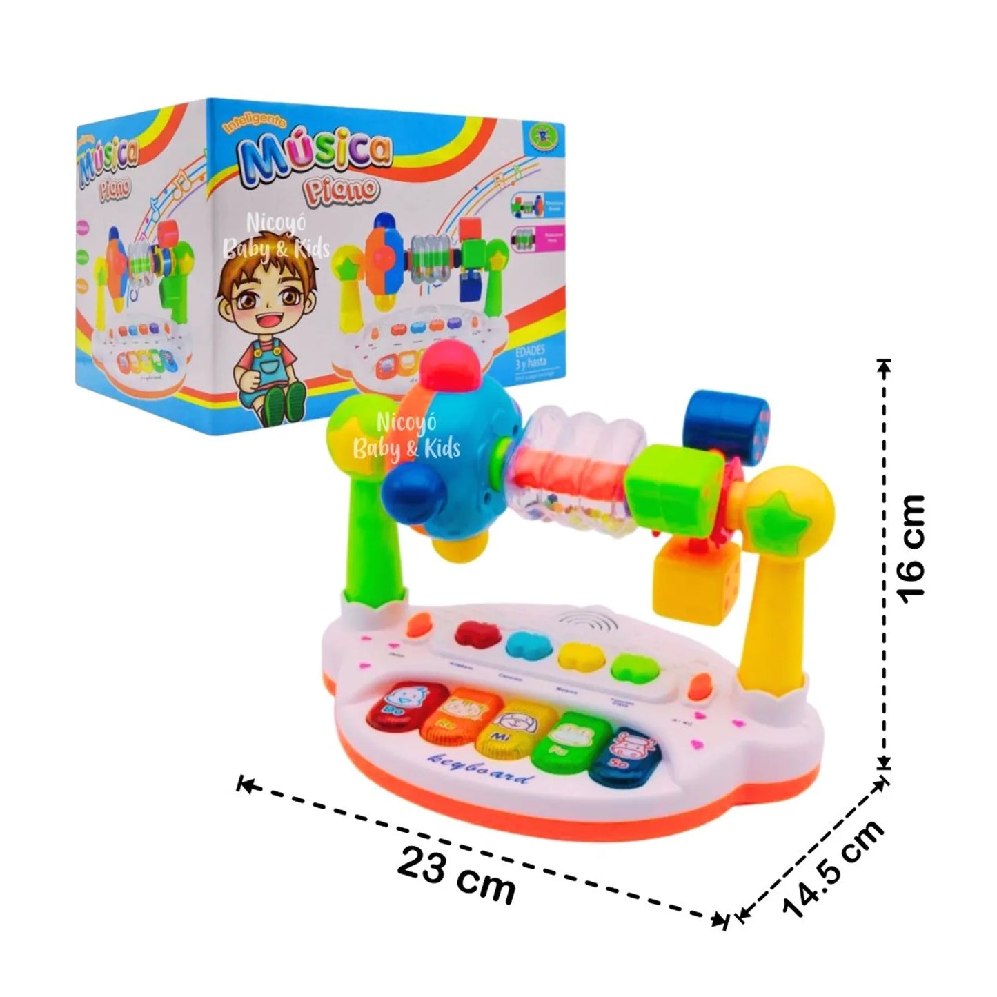 Juguete Piano Musical Luces y Canciones