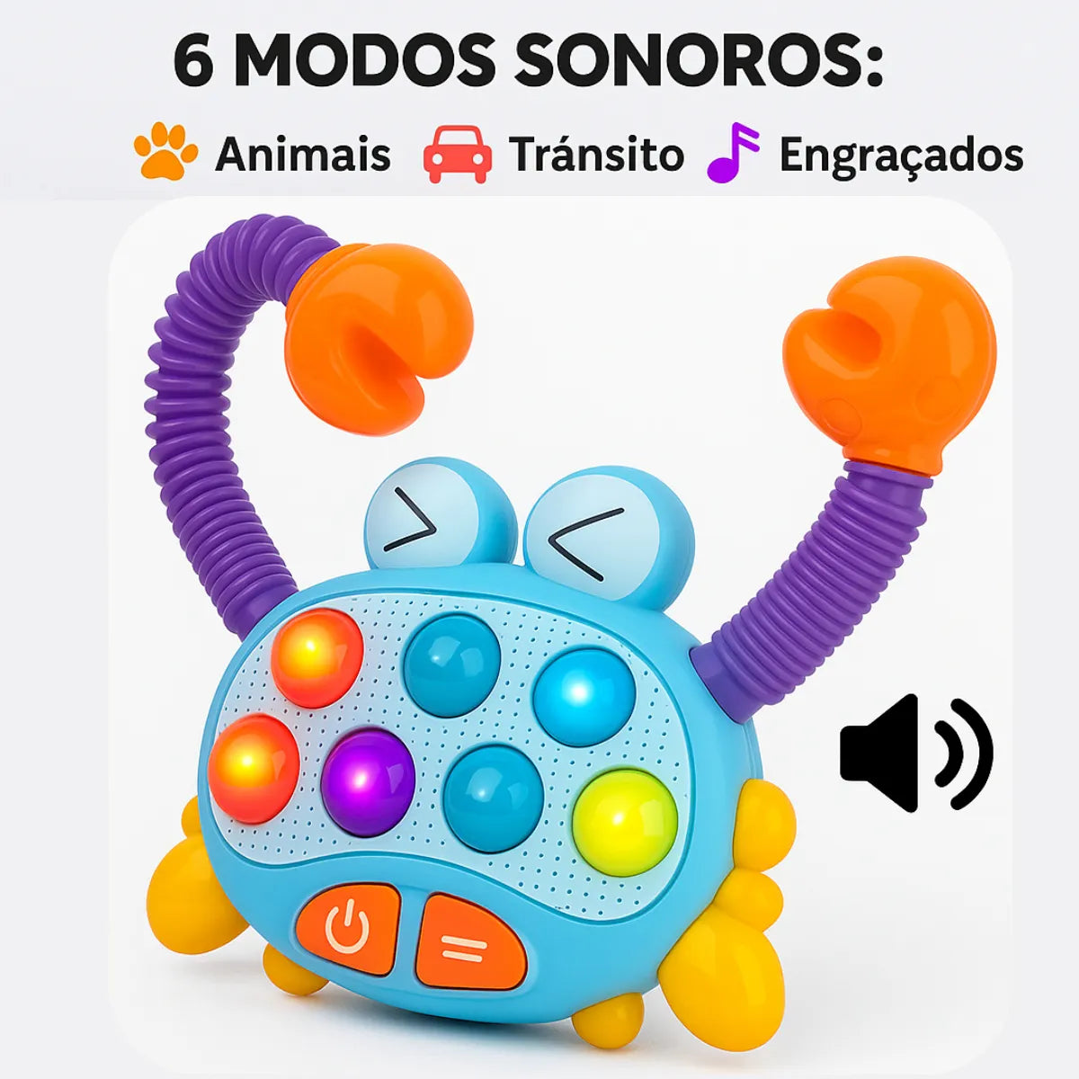Juguete Musical Sensorial de Cangrejo Educativo