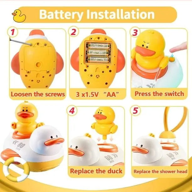 Juguete Para Bañera Niños De Ducha De Pato