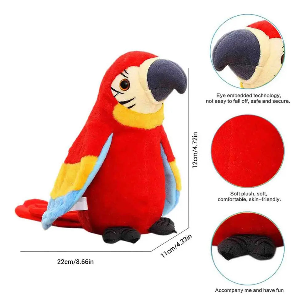 Loro Peluche Repite Conmigo Canta y Baila Recargable