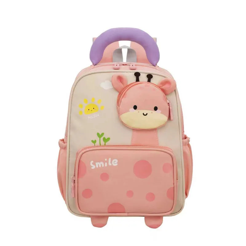 Mochila Infantil Escolar Para Niños En Felpa Jirafa